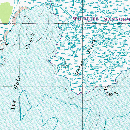 Topographic Map of Cedar Gut, MD