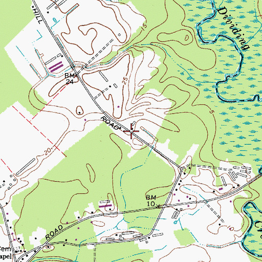 Topographic Map of Cokesbury Church (historical), MD