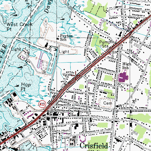 Topographic Map of Daugherty Town, MD