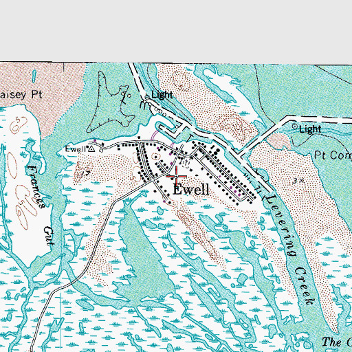 Topographic Map of Ewell Elementary School, MD