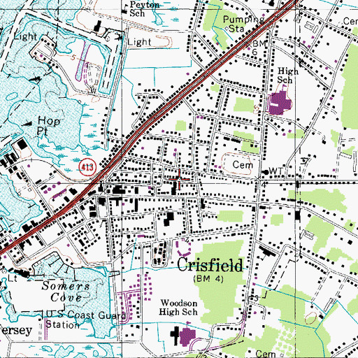 Topographic Map of Immanuel United Methodist Church, MD