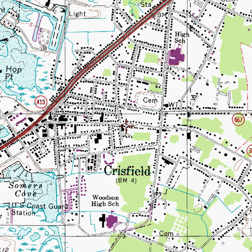 Topographic Map of Mount Pleasant United Methodist Church, MD