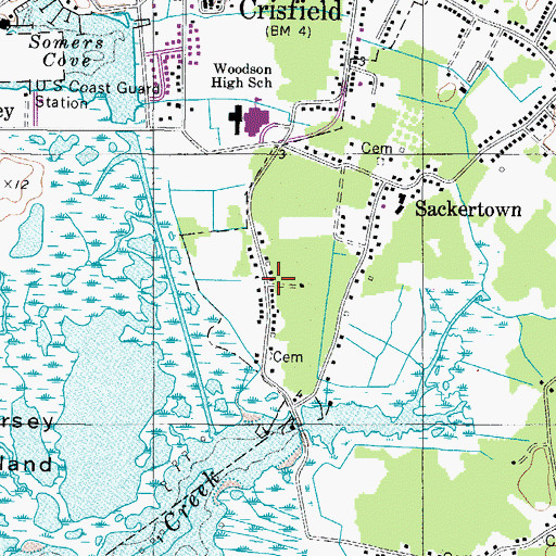 Topographic Map of Nelson, MD