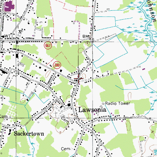 Topographic Map of New Union Asbury Methodist Episcopal Church, MD