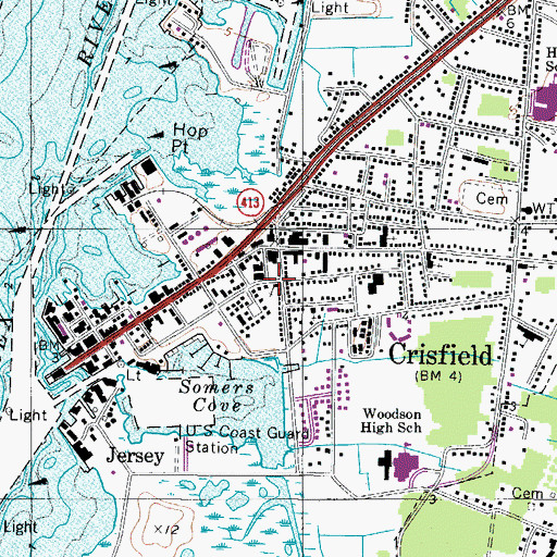Topographic Map of Saint Paul African Methodist Episcopal Church, MD