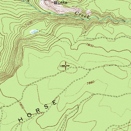 Topographic Map of Horse Mesa, AZ