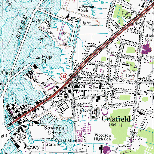 Topographic Map of Shiloh Memorial Methodist Episcopal Church, MD
