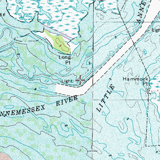 Topographic Map of Somers Cove Lighthouse, MD