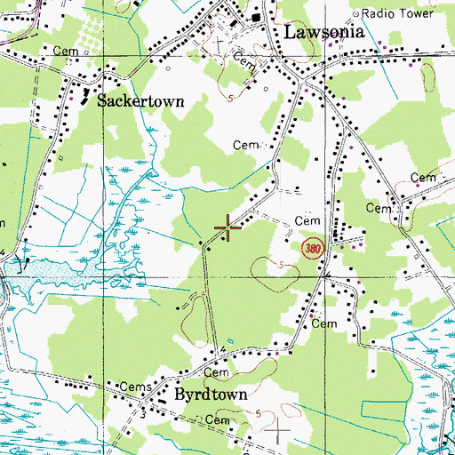 Topographic Map of Tyler, MD