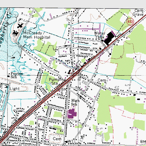 Topographic Map of Ward, MD