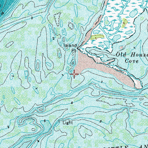 Topographic Map of Watkins Pointe (historical), MD