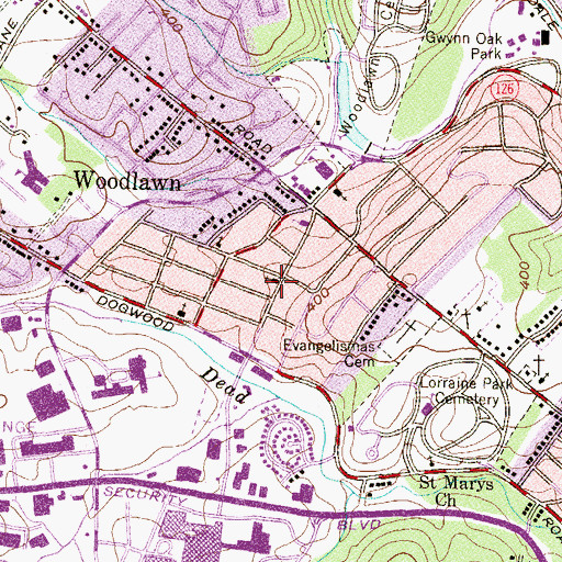 Topographic Map of Bethany United Church of Christ, MD