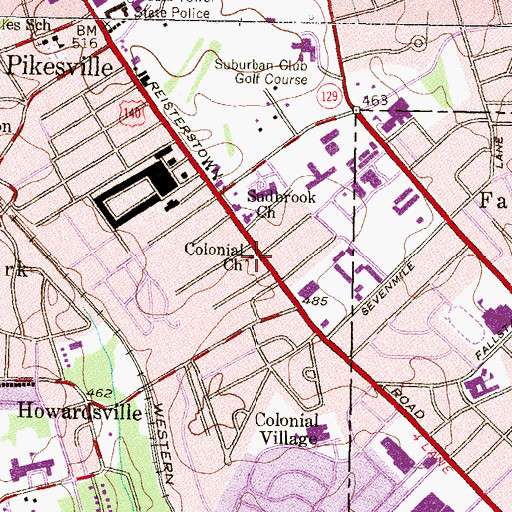 Topographic Map of Churches of International Fellowship, MD
