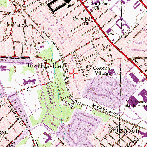 Topographic Map of Milford Industrial Park, MD