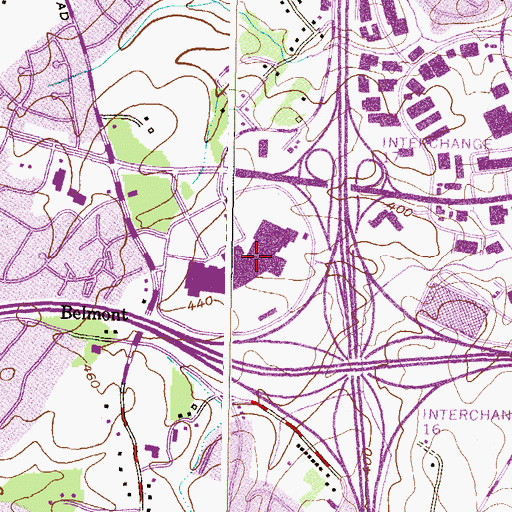 Topographic Map of Security Square Mall Shopping Center, MD