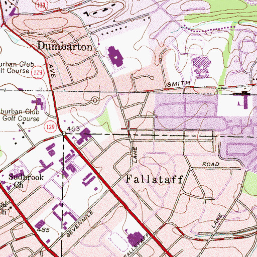 Topographic Map of Suburban Orthodox Congregation, MD