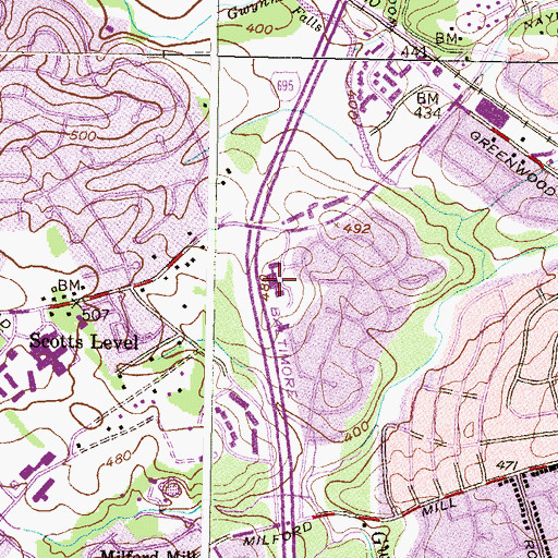 Topographic Map of Talmudial Academy, MD