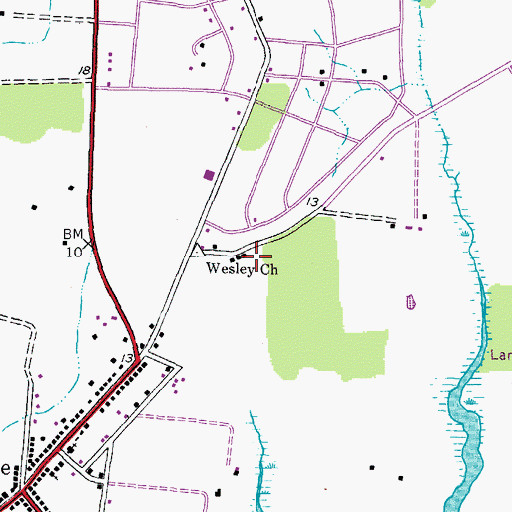 Topographic Map of Wesley Church, MD
