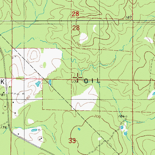 Topographic Map of Hibank Oil Field, AR