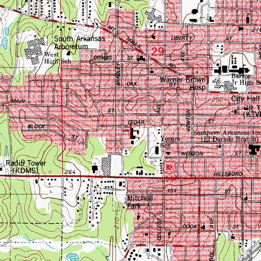 Topographic Map of Holy Redeemer Catholic Elementary School, AR