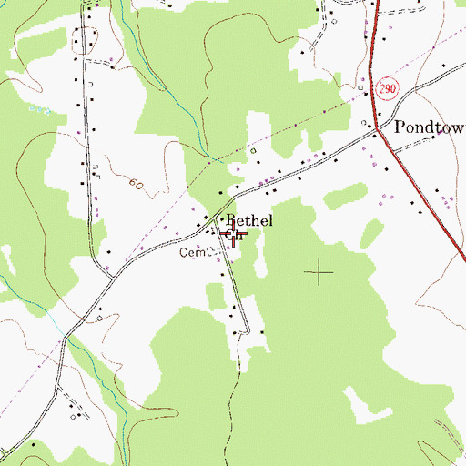 Topographic Map of Bethel Church, MD