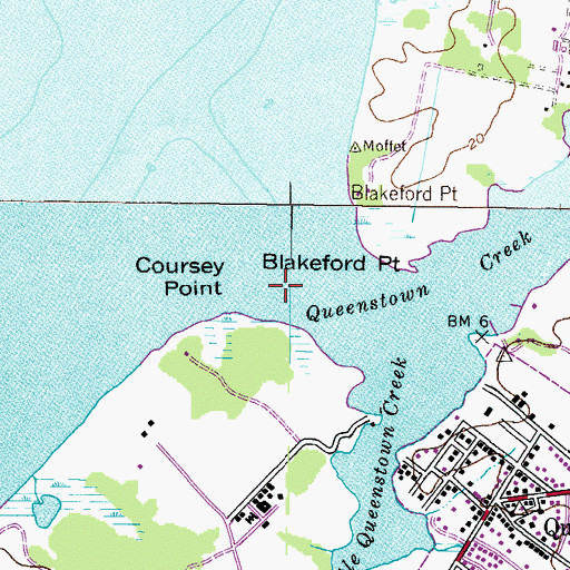 Topographic Map of Blakeford Point, MD