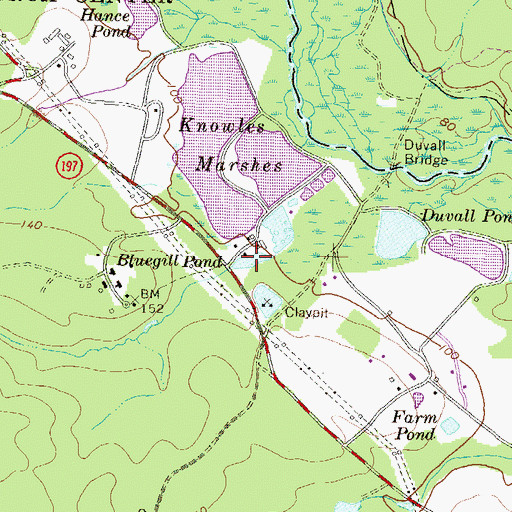 Topographic Map of Bluegill Pond, MD