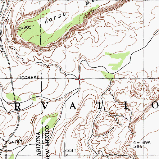 Topographic Map of Horse Mesa Creek, AZ