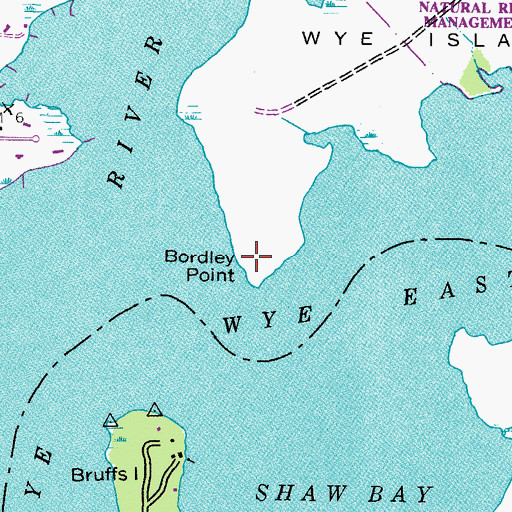 Topographic Map of Bordley Point, MD