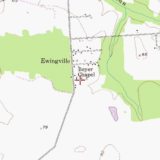 Topographic Map of Boyer Chapel, MD
