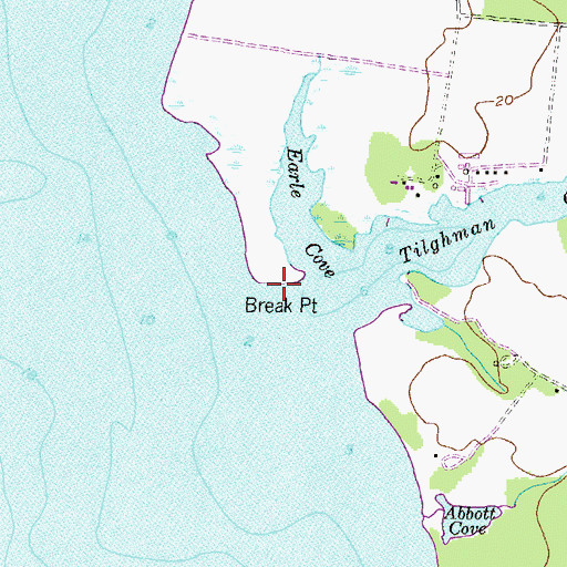 Topographic Map of Break Point, MD