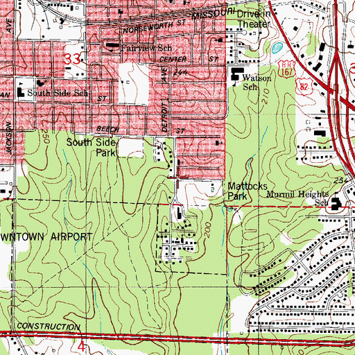 Topographic Map of Johnson Child Development Center, AR