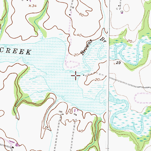 Topographic Map of Browns Branch, MD