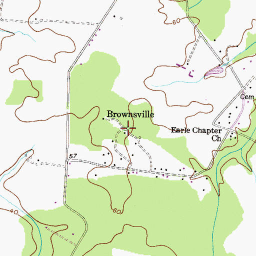 Topographic Map of Brownsville, MD