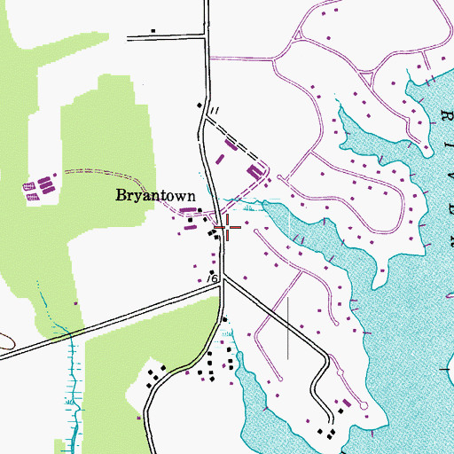 Topographic Map of Bryantown, MD