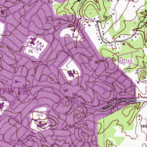 Topographic Map of Buckingham School, MD