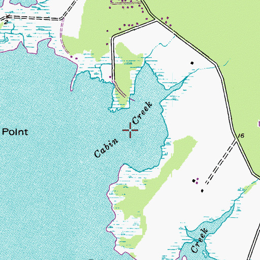 Topographic Map of Cabin Creek, MD