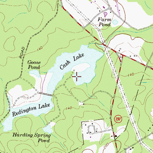 Topographic Map of Cash Lake, MD