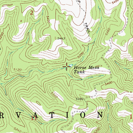 Topographic Map of Horse Mesa Tank, AZ