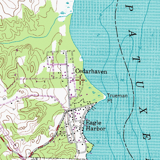 Topographic Map of Cedarhaven, MD