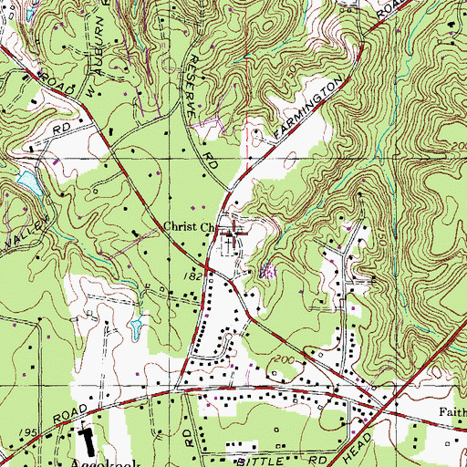 Topographic Map of Christ Church, MD