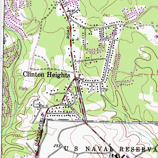 Topographic Map of Clinton Heights, MD