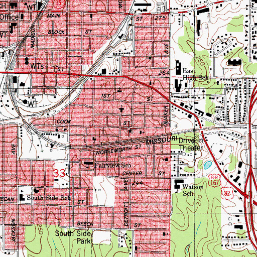 Topographic Map of Lee Chapel African Methodist Episcopal Church, AR