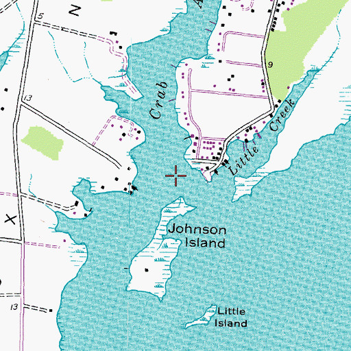 Topographic Map of Crab Alley Creek, MD