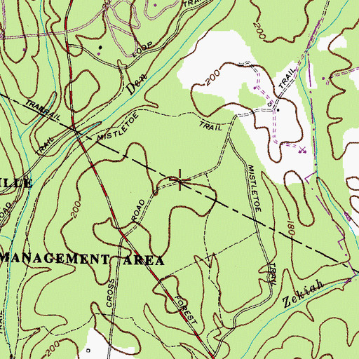Topographic Map of Cross Road Trail, MD