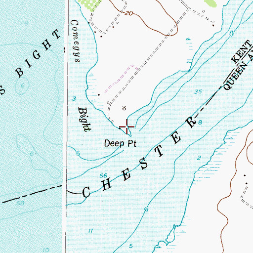 Topographic Map of Deep Point, MD