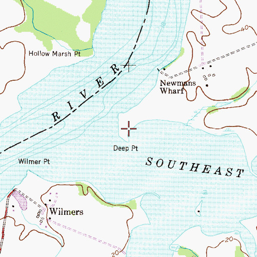 Topographic Map of Deep Point, MD