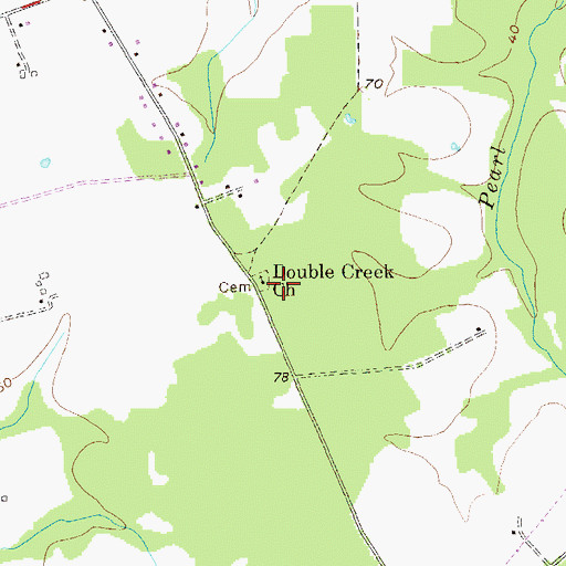 Topographic Map of Double Creek Church, MD