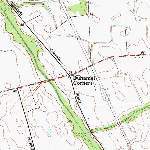 Topographic Map of Duhamel Corners, MD