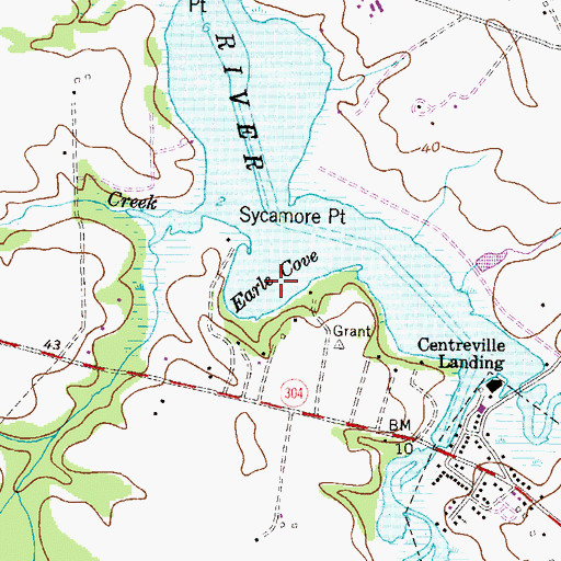 Topographic Map of Earle Cove, MD